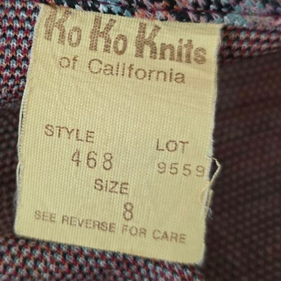 Vintage Ko Ko Knits Pink Plaid Flare Skirt and Blazer Women's 8 - Picture 5 of 6